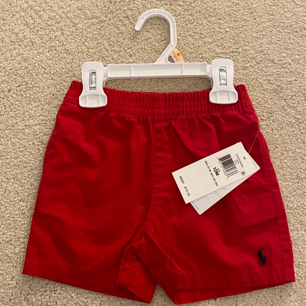 NWT Polo Ralph Lauren Boys Elastic Waist Shorts 12mos